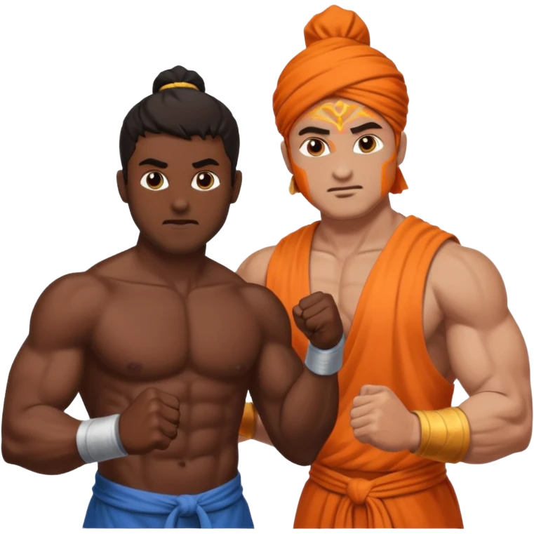 Hindu and Christian are fighting emoji