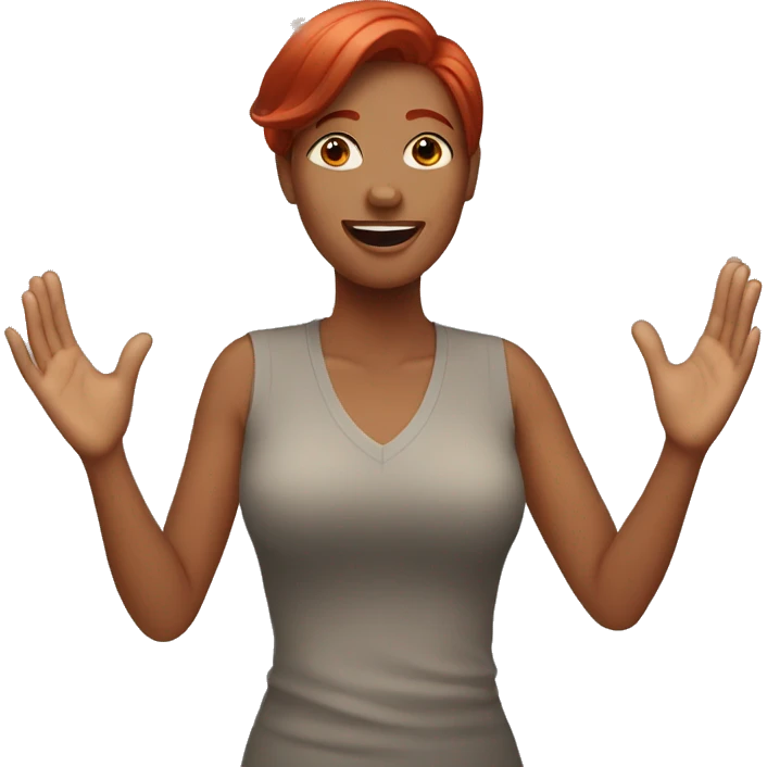 Clapping red-haired woman  emoji