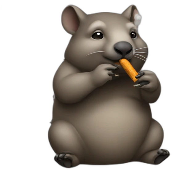 a wombat smoking emoji