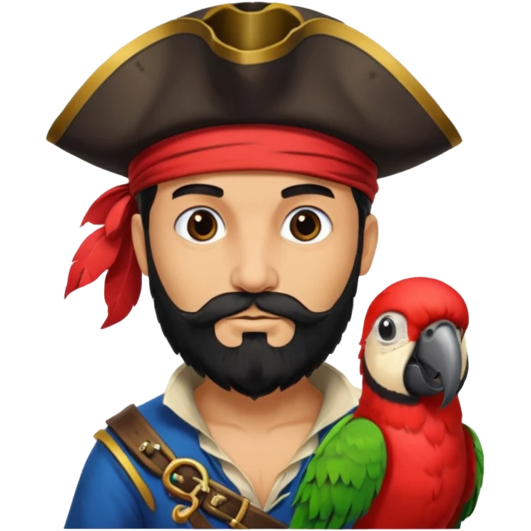 pirate and parrot emoji