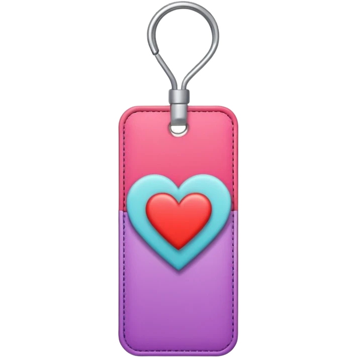 heart patterned  rectangler bookmark emoji