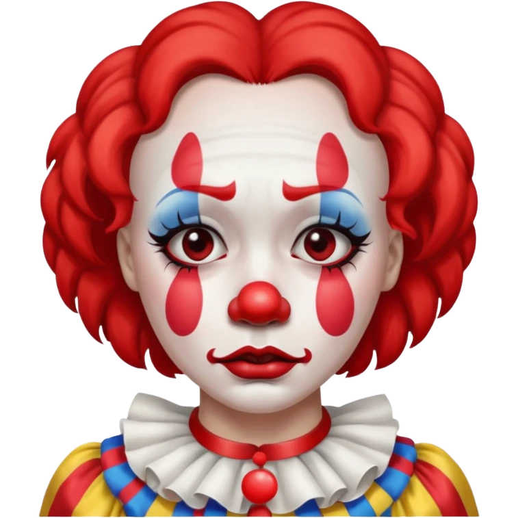 clown female make up cried emoji