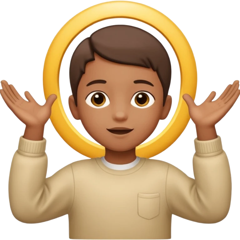 Niño abrazando a Dios emoji