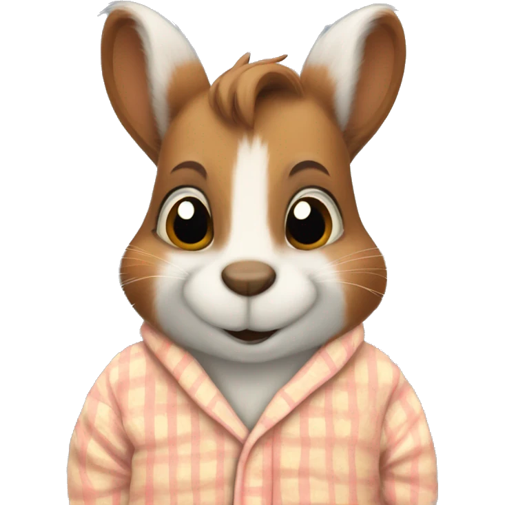 Squirrel wearing fluffy pyjamas  emoji