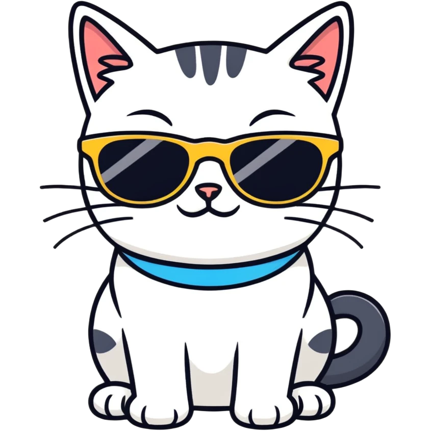 Cat with sunglasses emoji