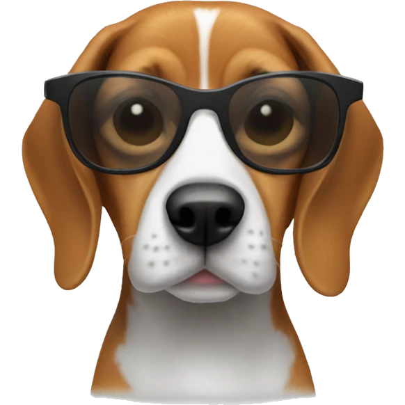 Beagle wearing sunglasses emoji