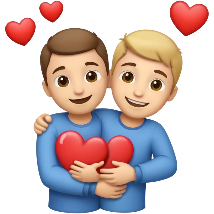 create emoji of brothers birthday hugging and love emoji