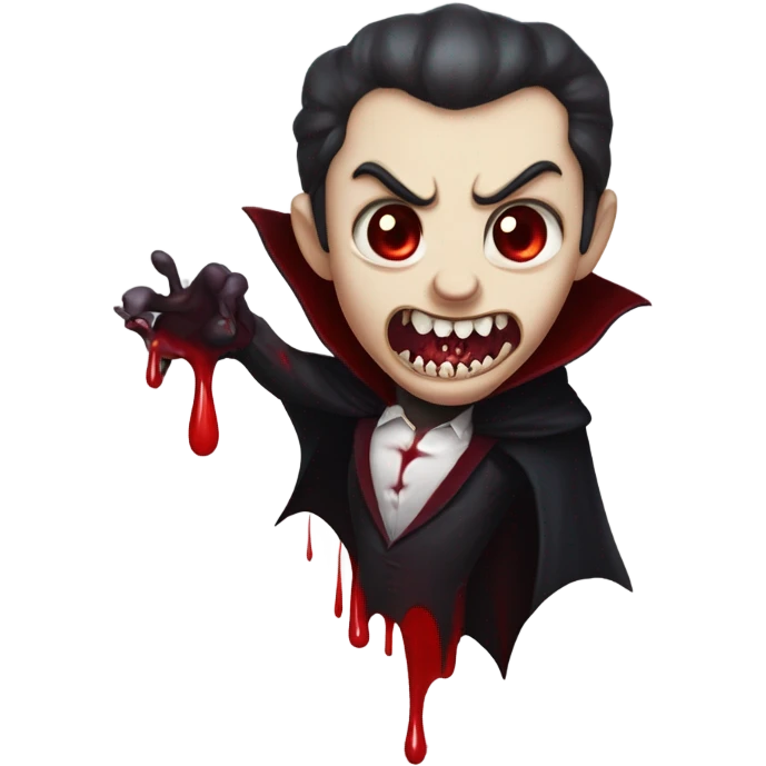 Vampire drinking blood emoji