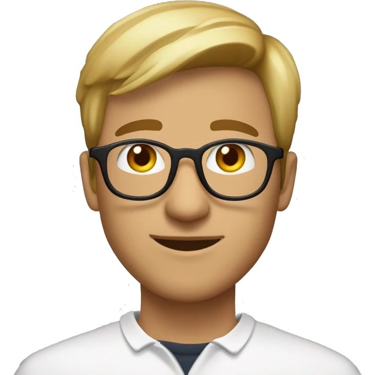 Mann, 26 Jahre, runde Brille mit Goldgestell, Oberlippenbart, dunkelblond emoji