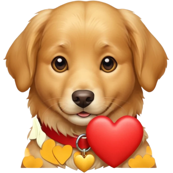 Dog with heats emoji