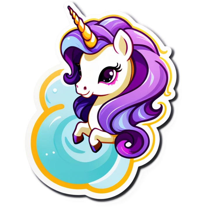 Aquarius amethyst unicorn  emoji