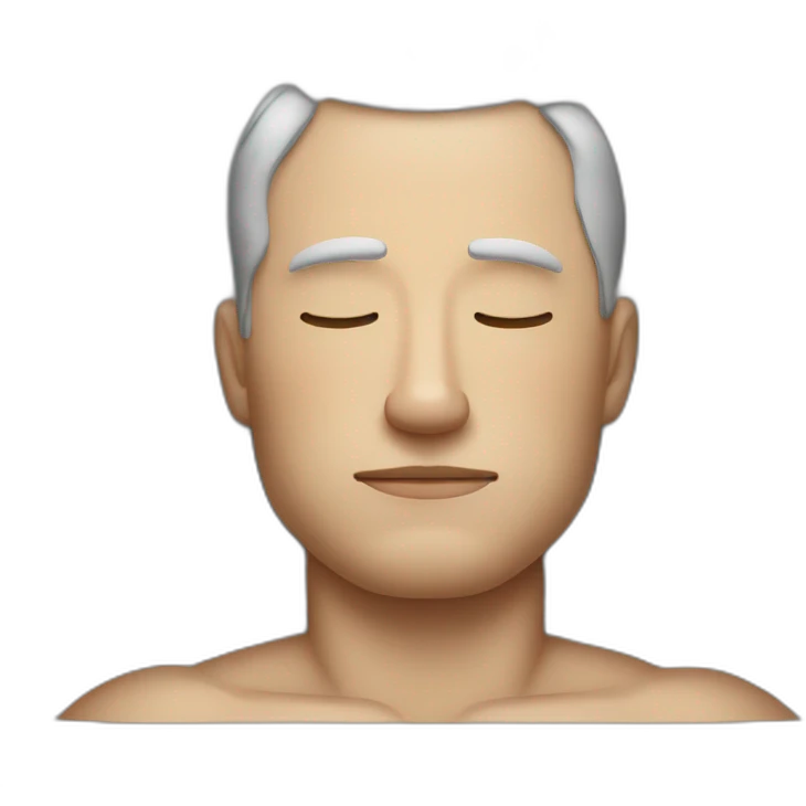 muscular white man sleeping in a bed emoji