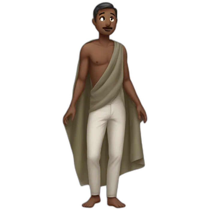 man drapping in fabric emoji