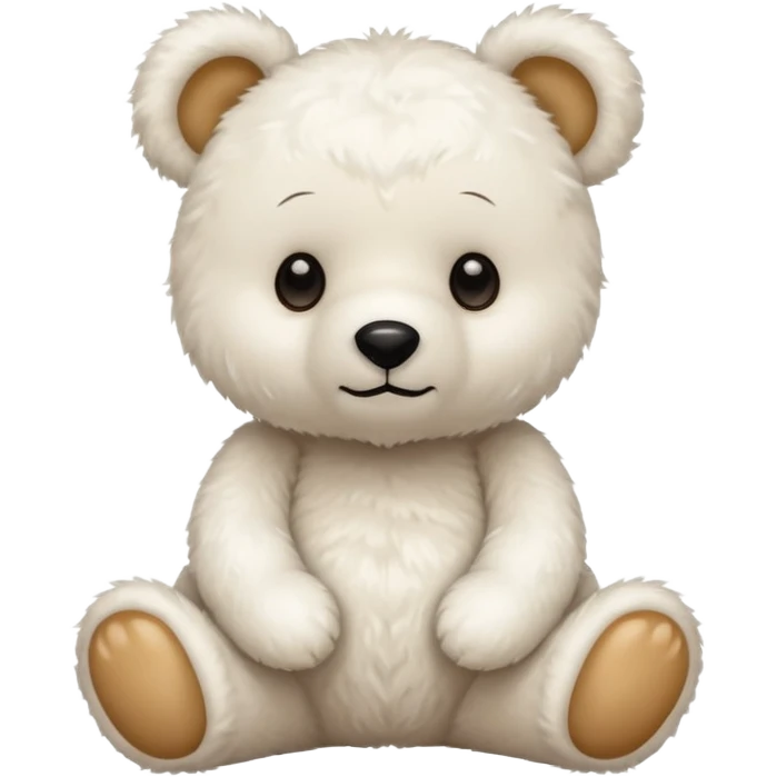 Oso de peluche blanco Adorable emoji