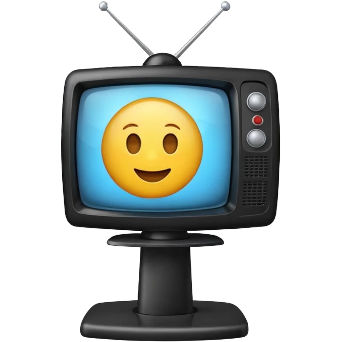 Tv with an globe in emoji style emoji