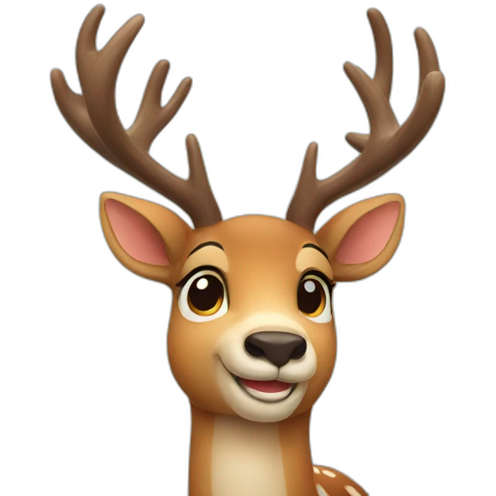 smiling deer emoji