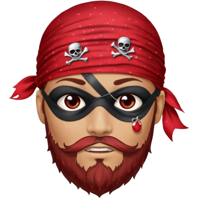 red glitter pirate emoji