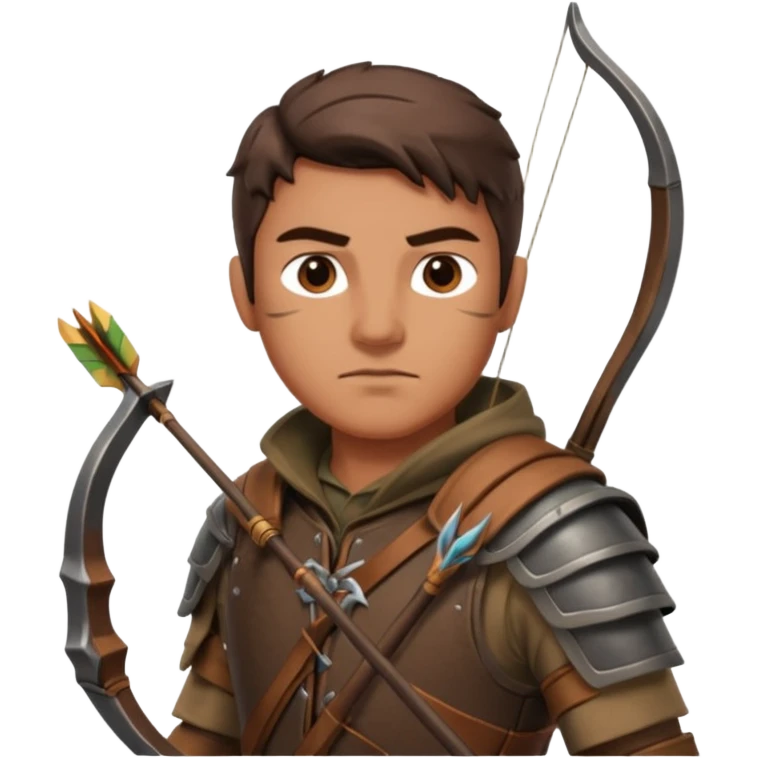 The classic hunter image with bow and arrow emoji