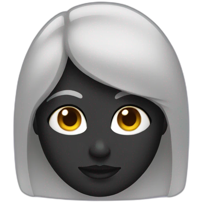 Luna negra con cara emoji