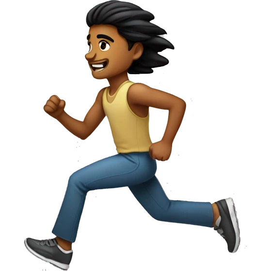 a young indian mn running emoji