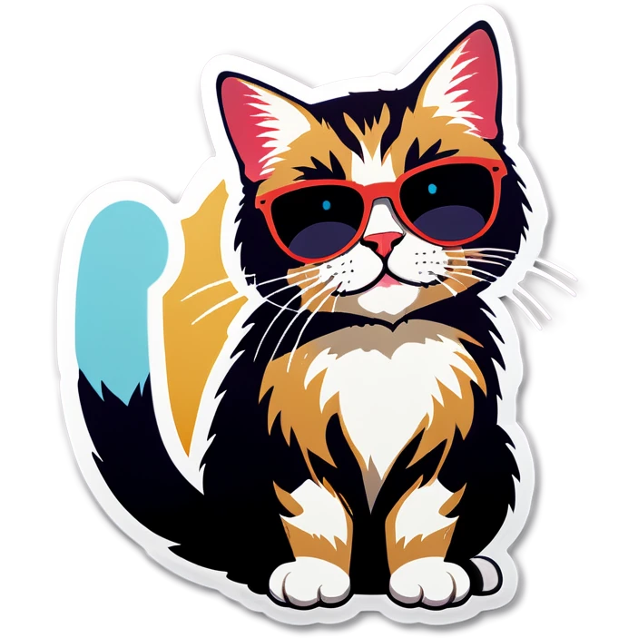 Cat with sunglasses emoji