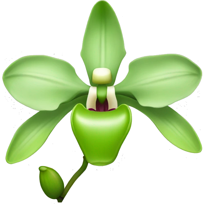 Green orchid flower emoji