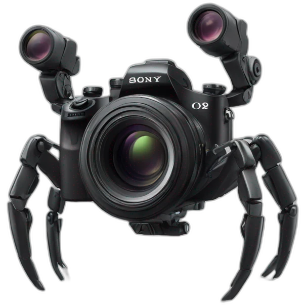 Sony camera on crab-robotic legs emoji