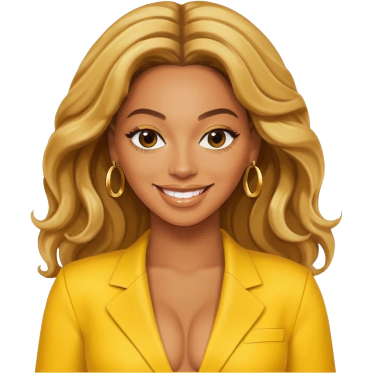 Beyonce with yellow outfit emoji