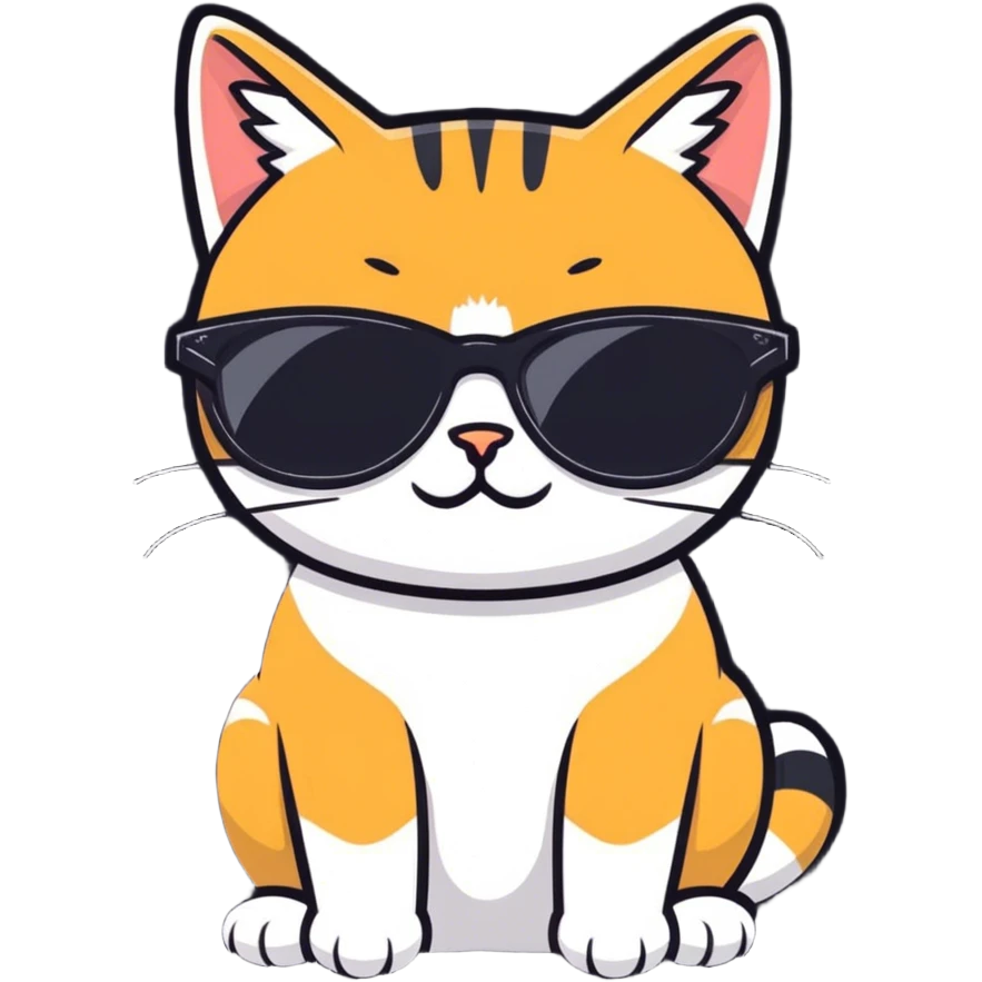 Cat with sunglasses emoji