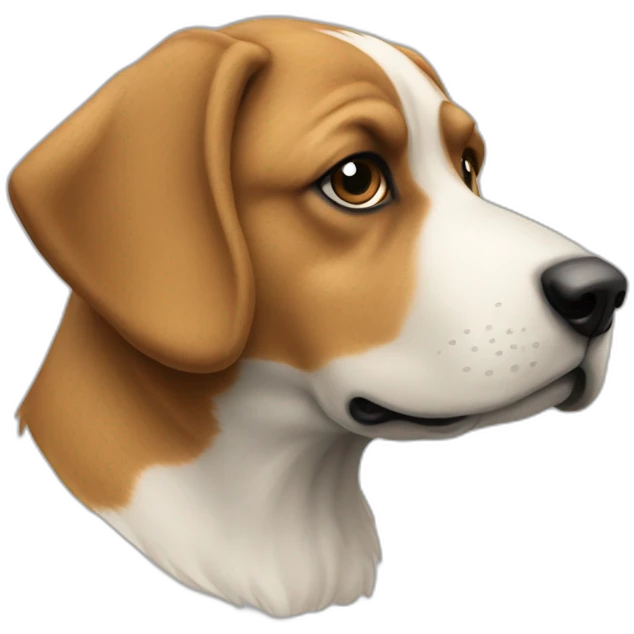 a dog mezocephalic in profile emoji