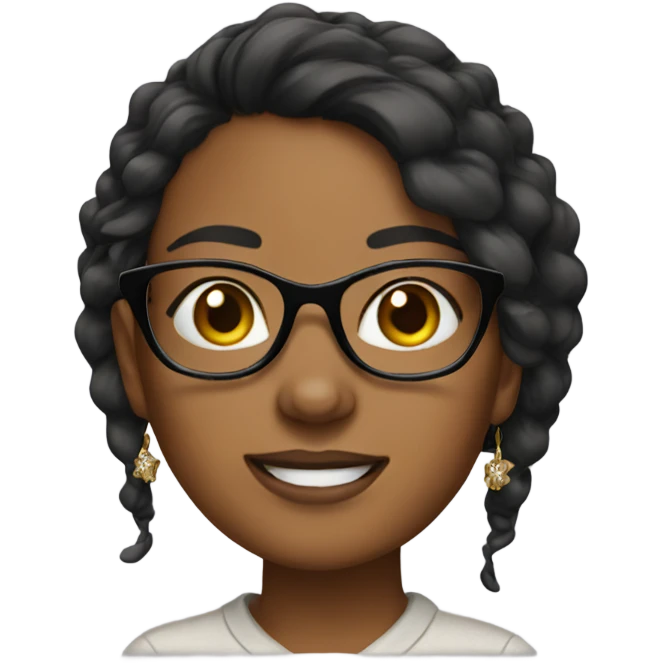 girl with glasses and earrings emoji