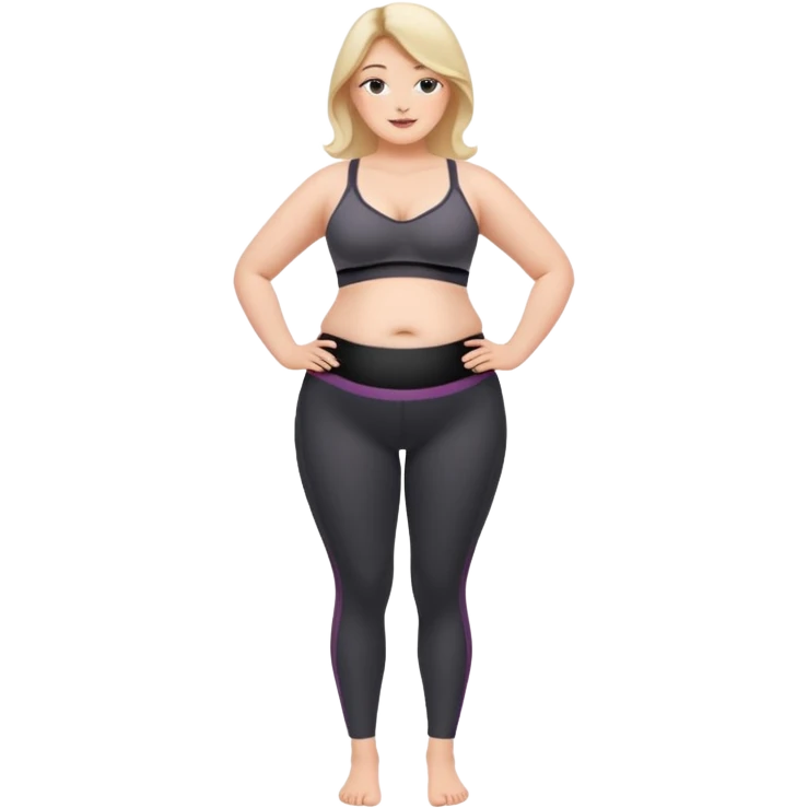 femme belly stuffing legging brassière  emoji