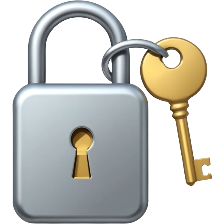 Lock and key emoji