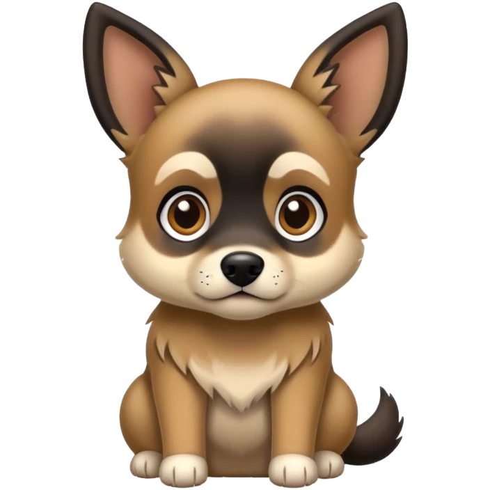 Black fawn dog emoji