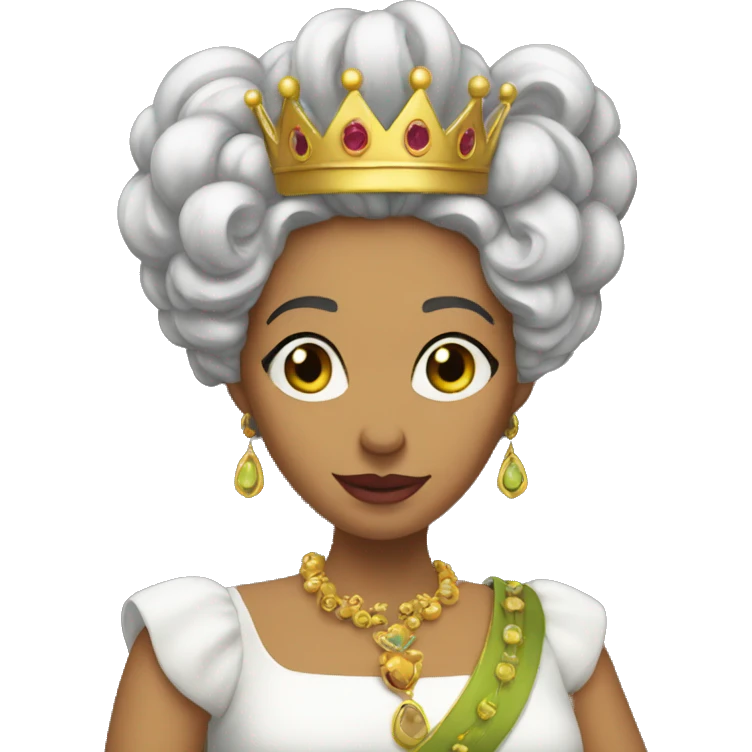 queen in "I don't know" pose emoji