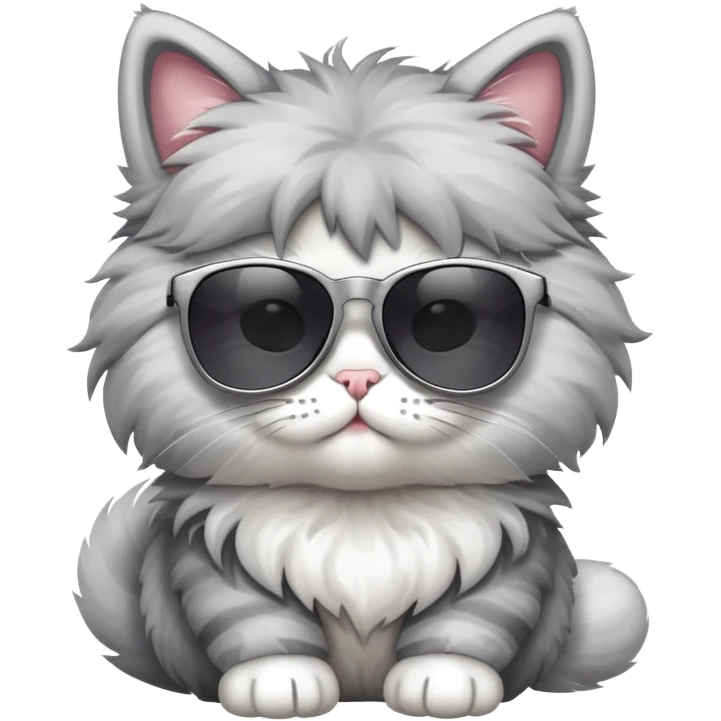 Chibi cat wearing sunglasses emoji