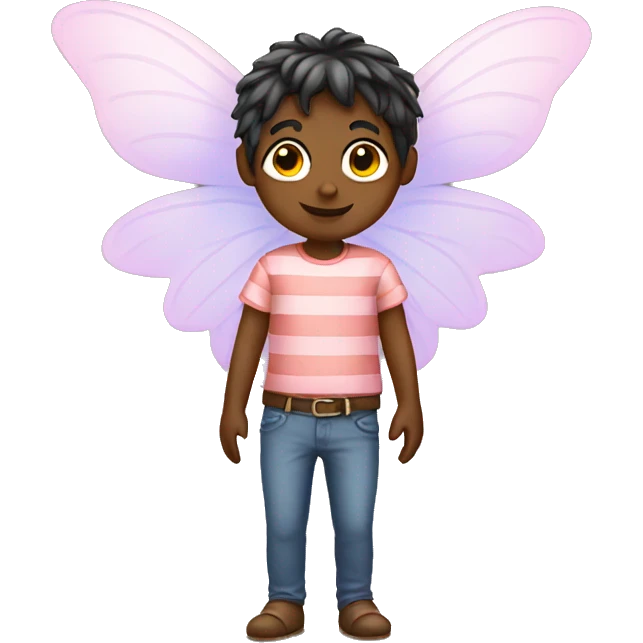 fairy with stripped shirt  emoji