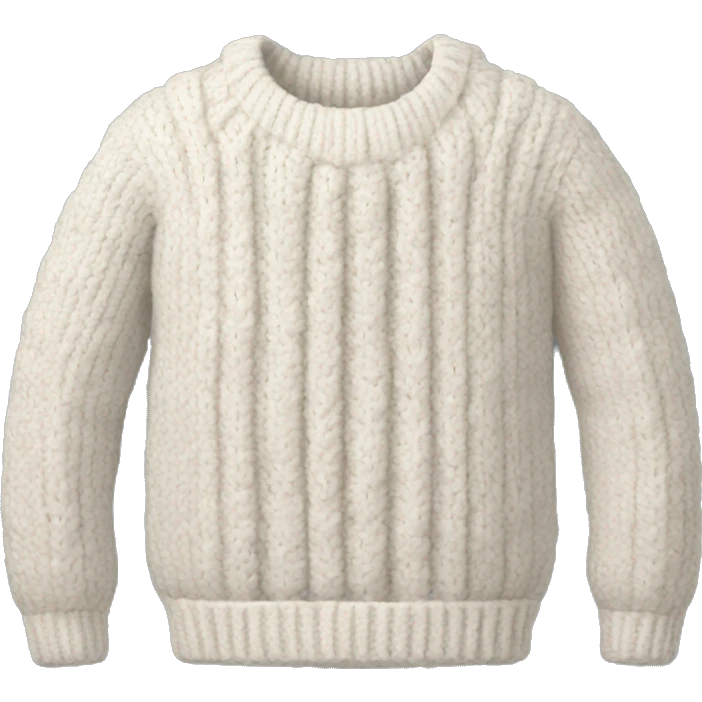 knitted white sweater  emoji