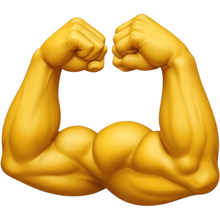 Бицепс. Зеркальный. Желтый emoji