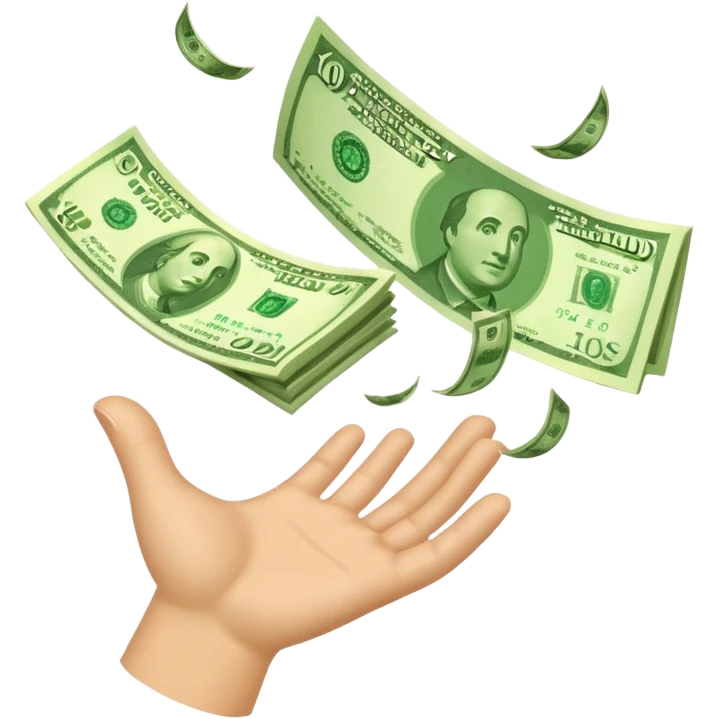 Throwing money emoji