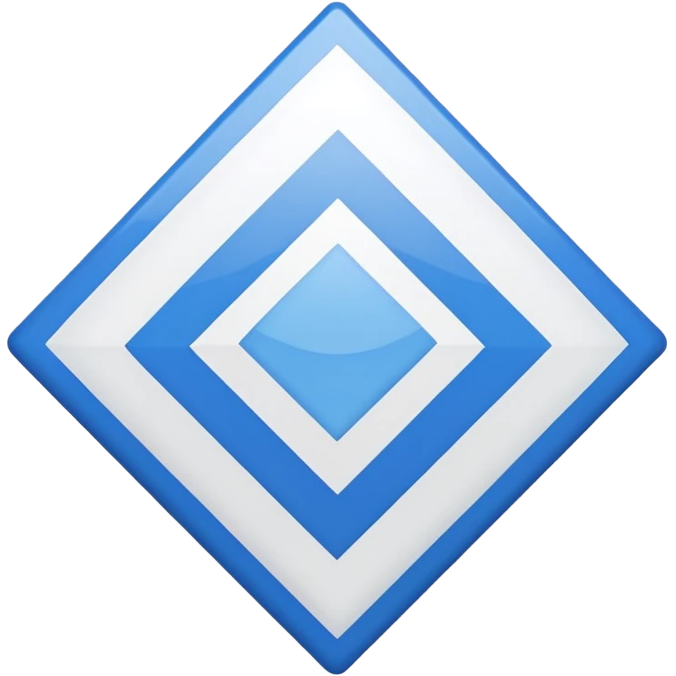Blue white hsv Emoji with Rhombus  emoji
