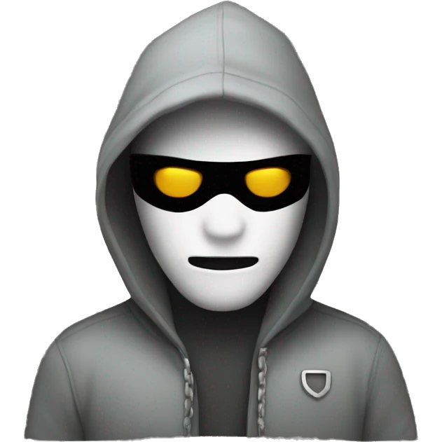 hacker with gray ha emoji