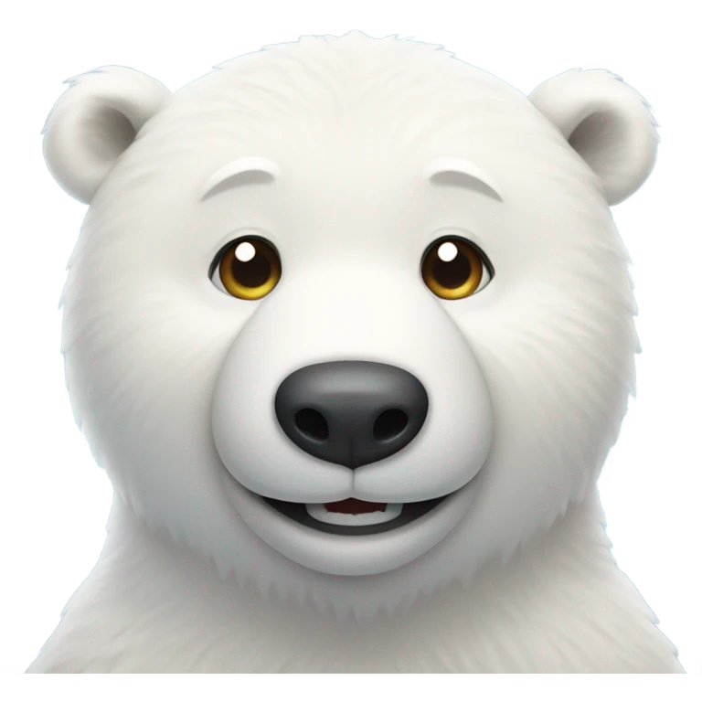 Smiling polar bear emoji