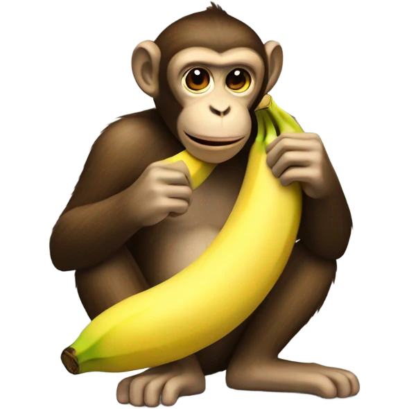 Monkey eating banana  emoji