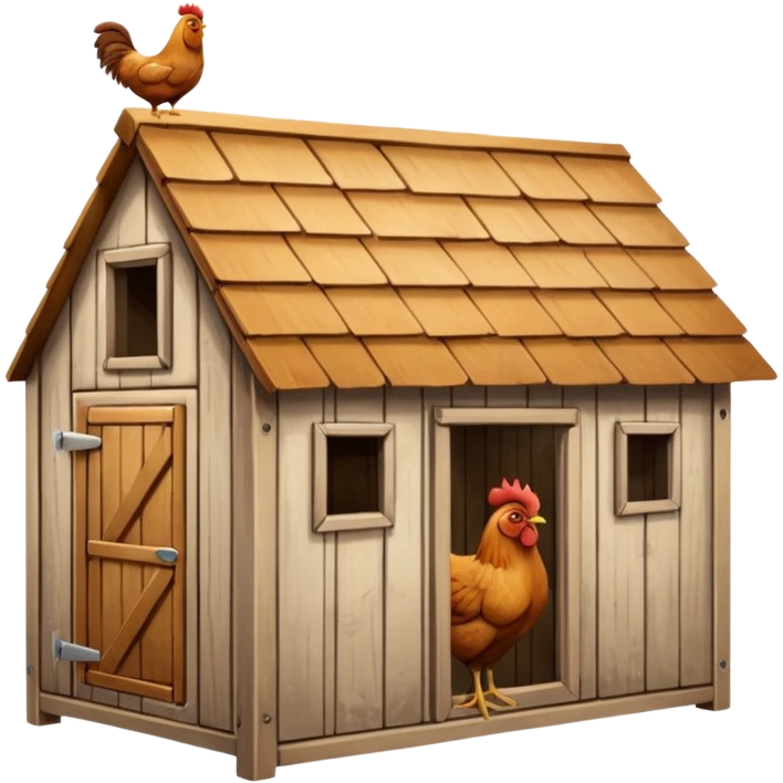 chicken coop, hen house emoji