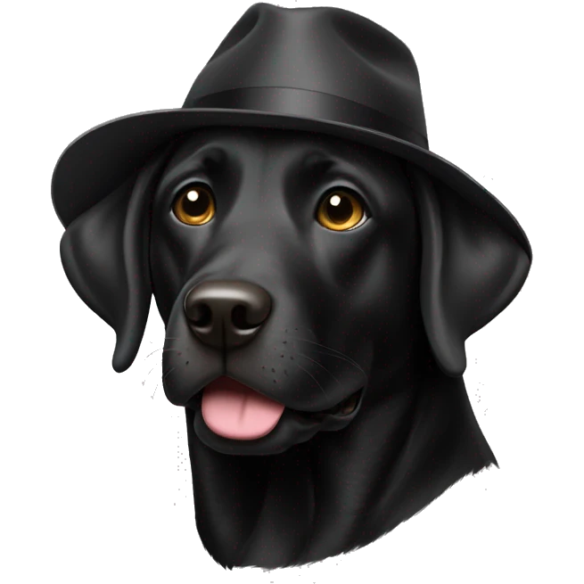 Black lab with hat emoji