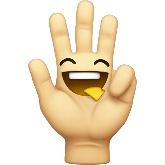 Smiley face with crossed fingers emoji