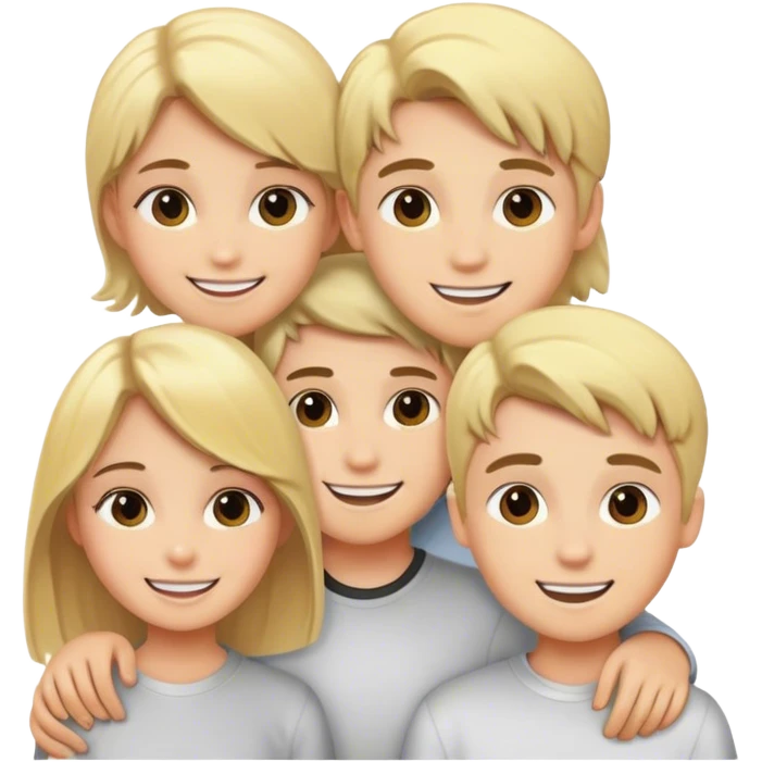 smiling girl with blonde boys emoji