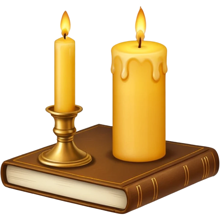 Candle and book  emoji