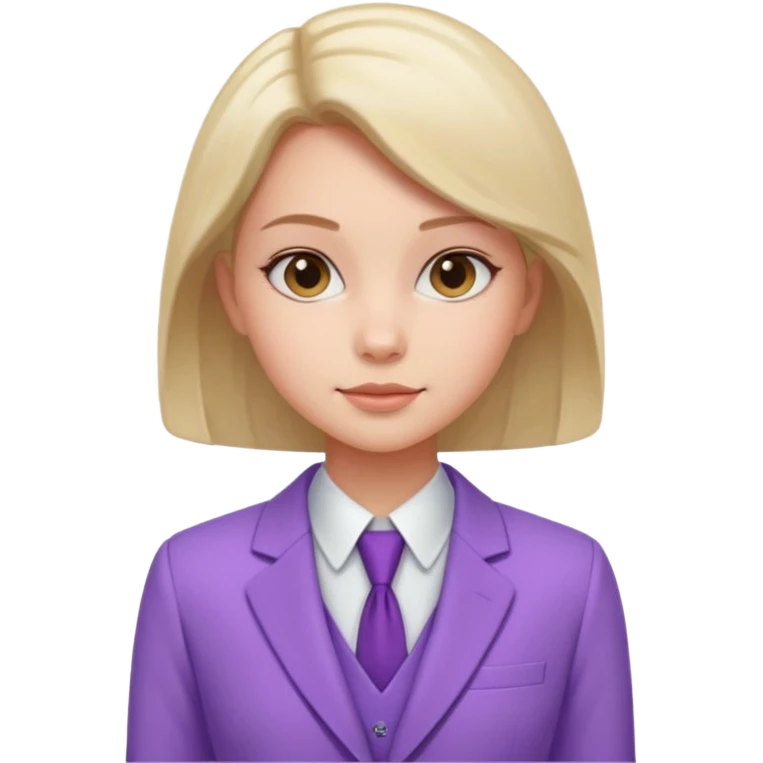 lavender-purple girl's Suit, smooth rounded neckline, simple design, glossy surface, plain background. Negative: Girls, only suit. emoji